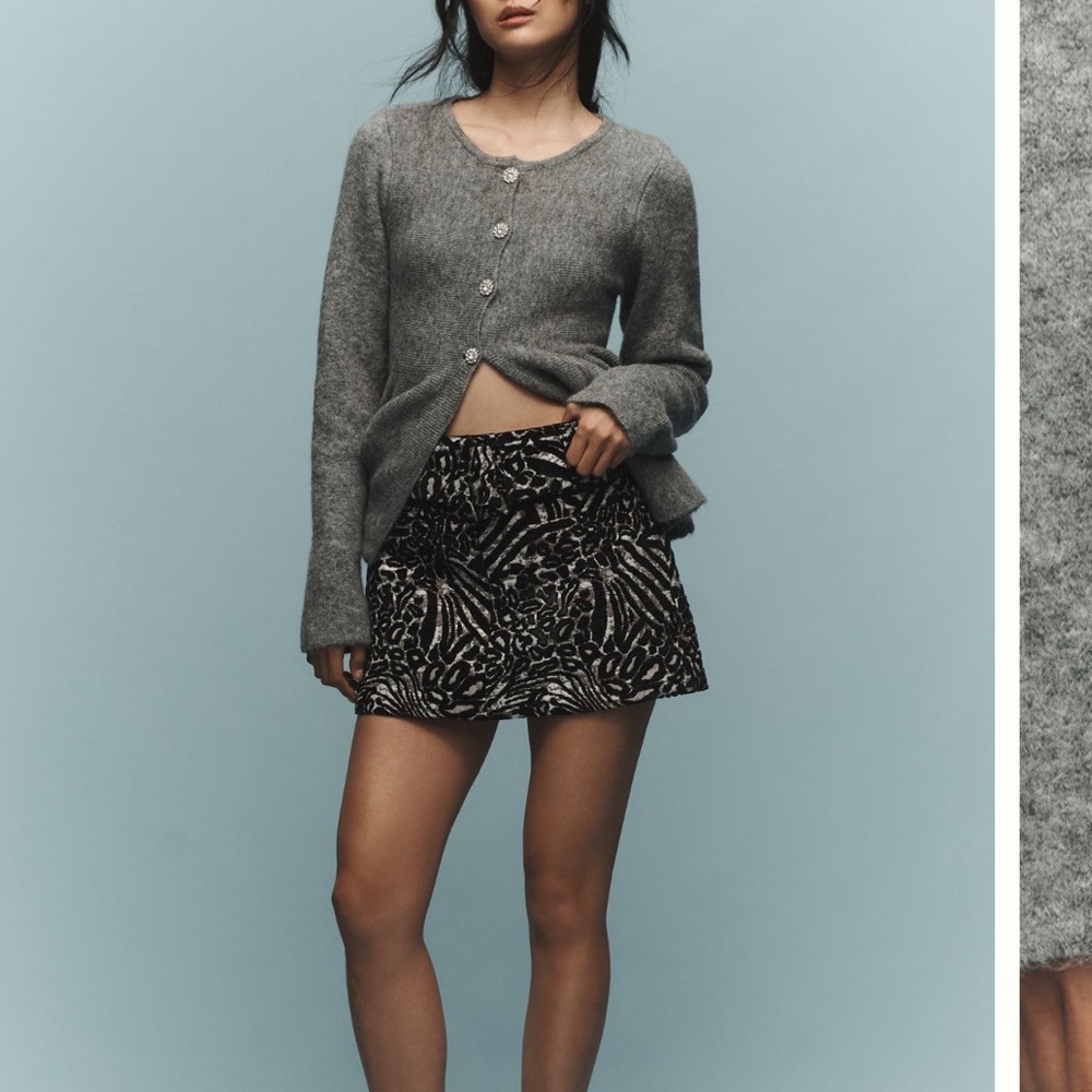 Anthropologie Maeve low rise belted Mini Skirt sz S EUC